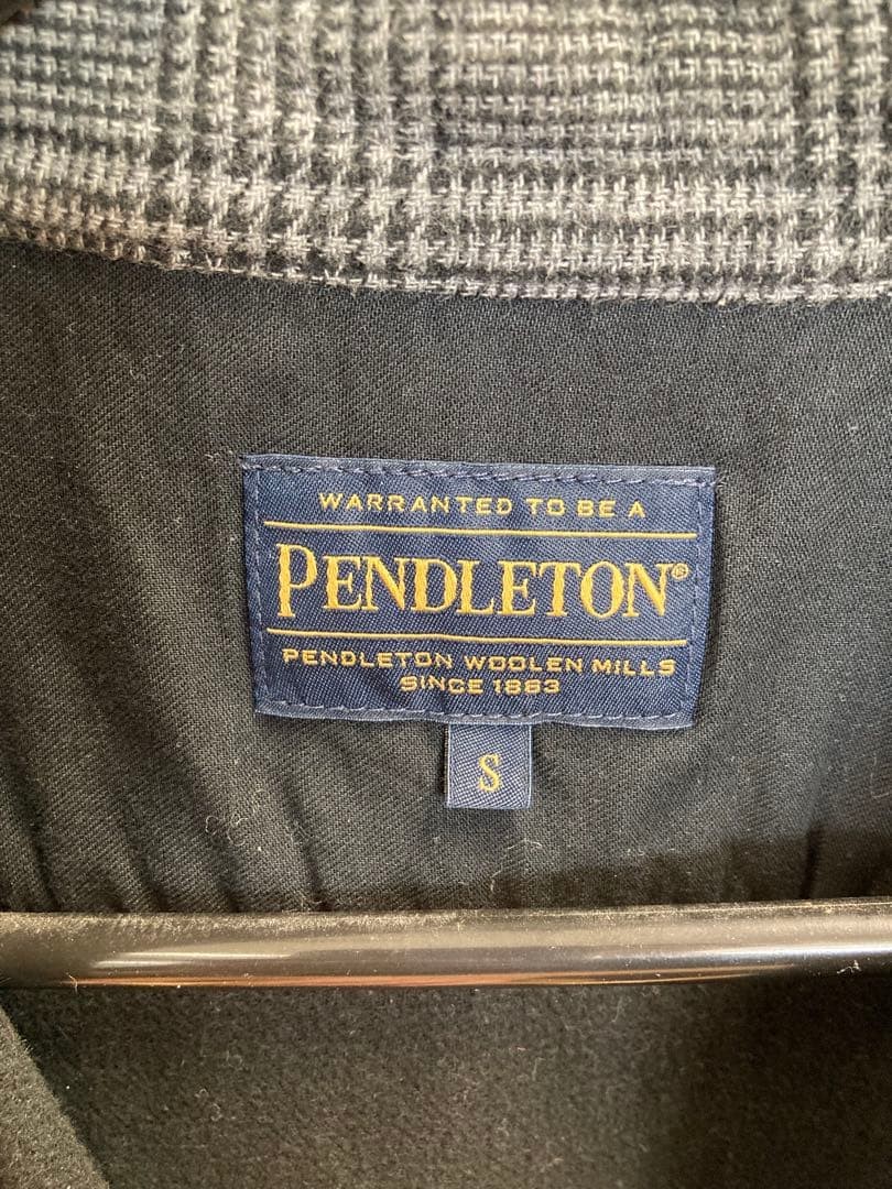 Pendleton plaid jacket S check pattern gray 2 poc… - image 3