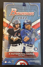 2022 BOWMAN BASEBALL JUMBO HTA HOBBY BOX w/CHROME BRAND NEW FACTORY SEALED