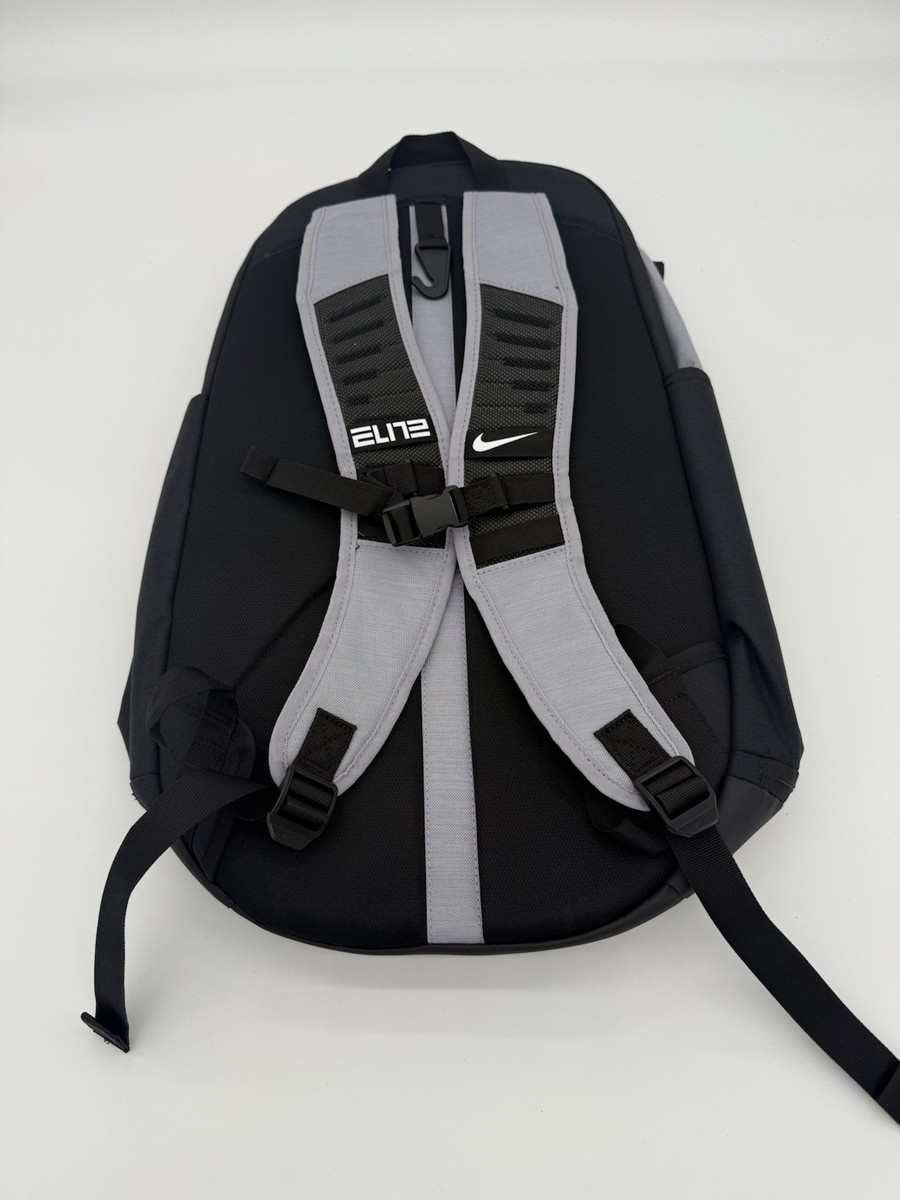 Nike Hoops Elite Pro Basketball Backpack Black Silver White Grey