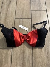 Adore me Black/Red Floral Lace Balconette Und...