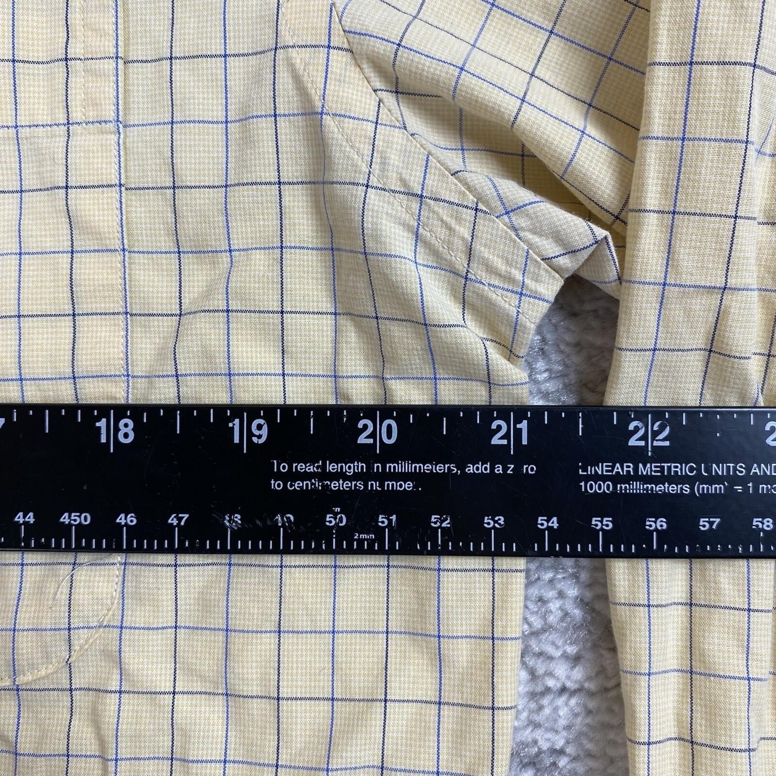 Tommy Hilfiger Shirt Men's Button Down Long Sleeve Yellow Striped Size Medium thumbnail 2