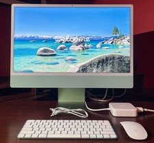 Apple 2021 iMac 24" M1 Chip 8-Core 8GB RAM 512GB SSD in Green Original Box EXC