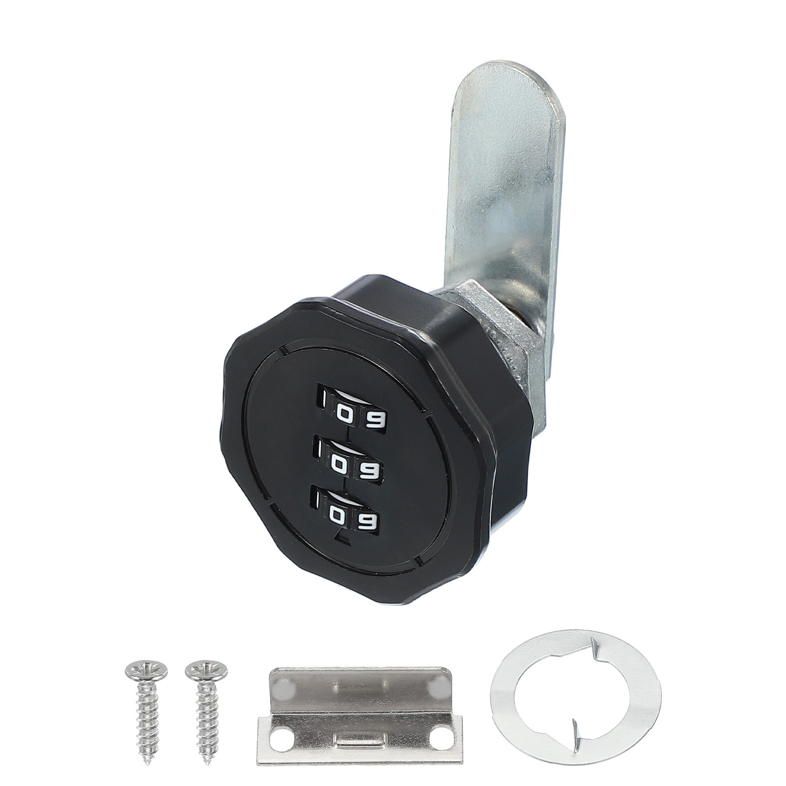 5/8" Combination Cabinet Cam Lock Zinc Alloy Cylinder Password Coded Lock Black