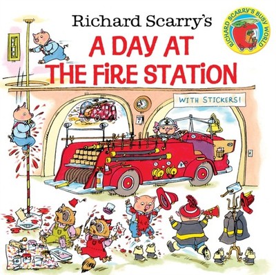 Richard Scarrys a Day at the Fire Station by Huck Scarry PAPERBACK 9780307105455