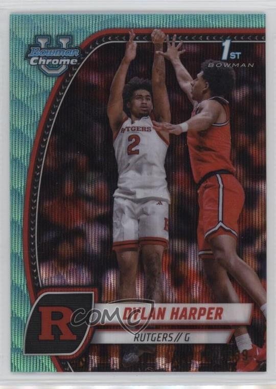 2024-25 Bowman U Chrome Aqua Wave Refractor /299 Dylan Harper #22 17uv