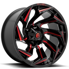 Fuel Wheels D755 Reaction 18x9 Gloss Black With Red Milling 4pcs B2 Fuel Wheels D755 Reaction 18x9 Gloss Black With Red Milling 4pcs B2