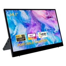 USED 14.1" Dopesplay Portable Monitor 60hz HDR USB HDMI Speakers PC Phone Game