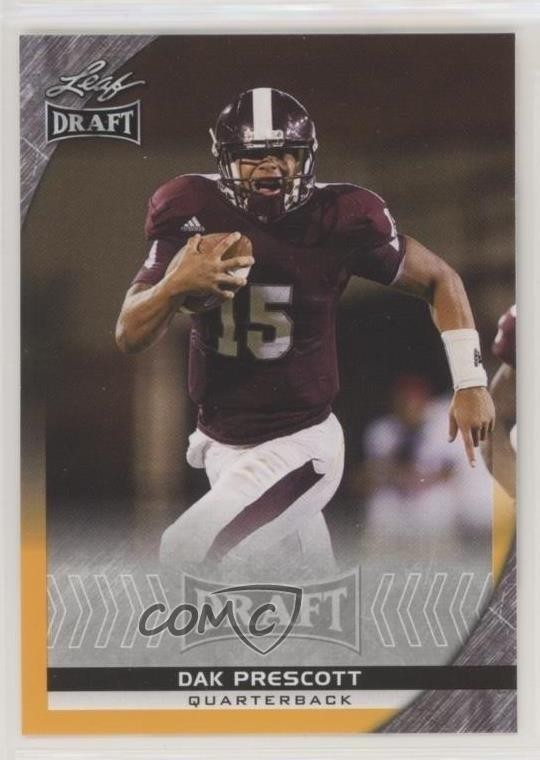 Dak Prescott Leaf Draft #19 Gold