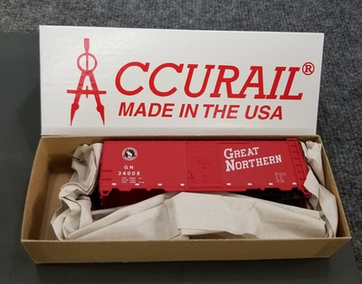 #ad #ad Accurail HO #3509 Great Northern AAR 40#x27; Steel Boxcar #34008 Unassembled Kit IOB $15.95
