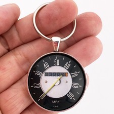 Vintage VW Westfalia Camper Van 90 MPH Speedometer 1.2" Diameter Keychain