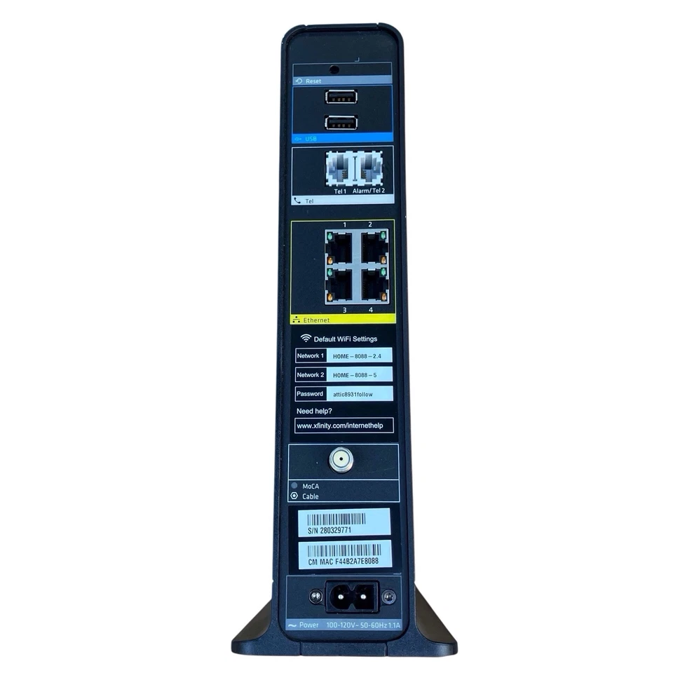 Xfinity XB3 Dual-Band DOCSIS 3.0 Wi-fi 802.11ac Cable Modem DPC3941T - TESTED - Image 4 of 4