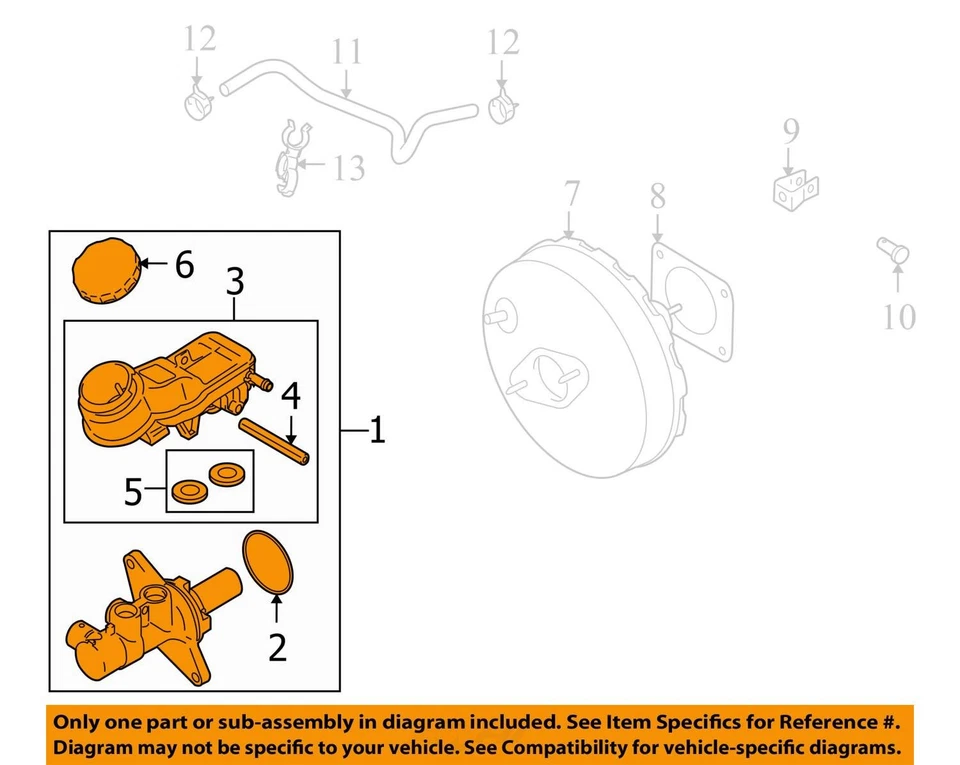 2010-2013 Suzuki Kizashi Brake Master Cylinder OEM - Image 3 of 4
