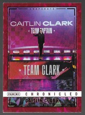 2025 Panini Caitlin Clark Chronicled Red Cracked Ice Snapshots #98 Indiana Fever