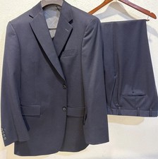 Hart Schaffner Marx Mens Navy 2-Piece Suit Si...