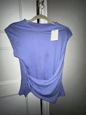 NWT A New Day Blue T Shirt Size Small With Wrapped Detail