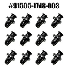 12Pack For Honda Bumper Under Cover Clip,91505-TM8-003,Retainer Clips Nylon