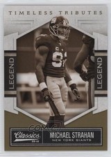 2010 Panini Classics Legend Timeless Tributes Gold 30/50 Michael Strahan HOF 3n1