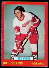 1973-74 Topps Bill Collins #158 Detroit Red Wings HOCKEY