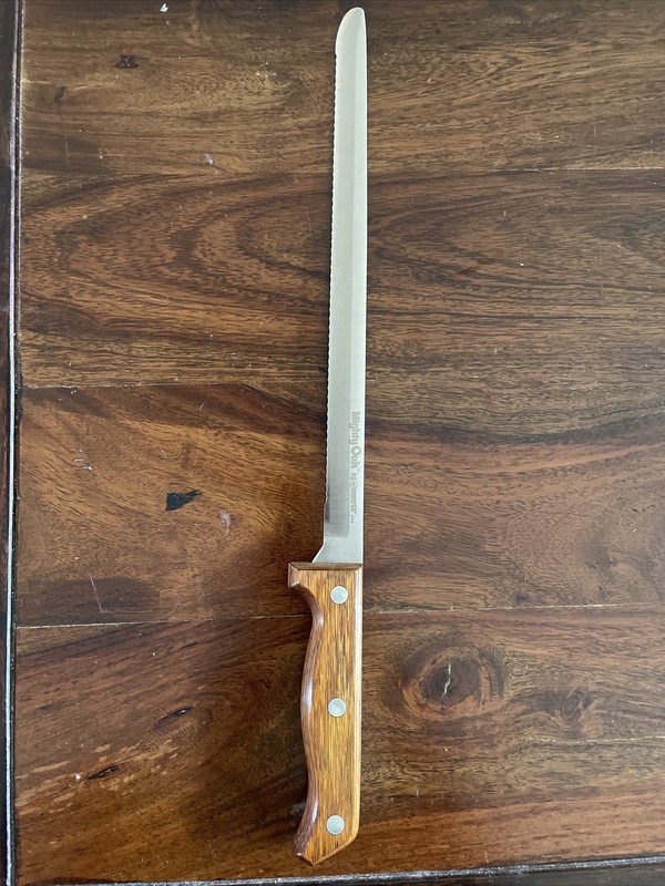 Vintage Mighty Oak By Imperial Serrated Bread Knife 11" Blade