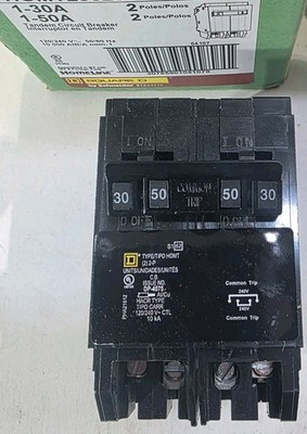 Square D HOMT230250CP 30/50 Amp 2 Poles Quad Circuit Breaker New