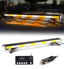 330 Led Tow Truck Strobe Light Amber Hazard Flash Roof Lightbar 12v 24v Plow Suv