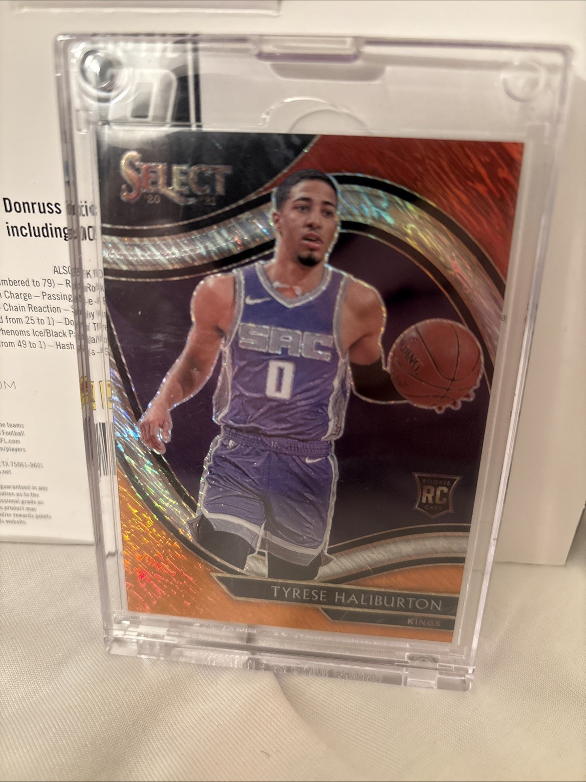2020-21 Panini Select Courtside Tyrese Haliburton #289 Red White Orange Shimmer