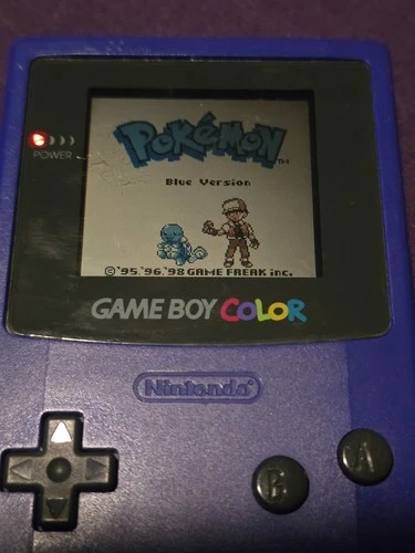 Nintendo Game Boy Color Pokémon Blue Included Grape Console
