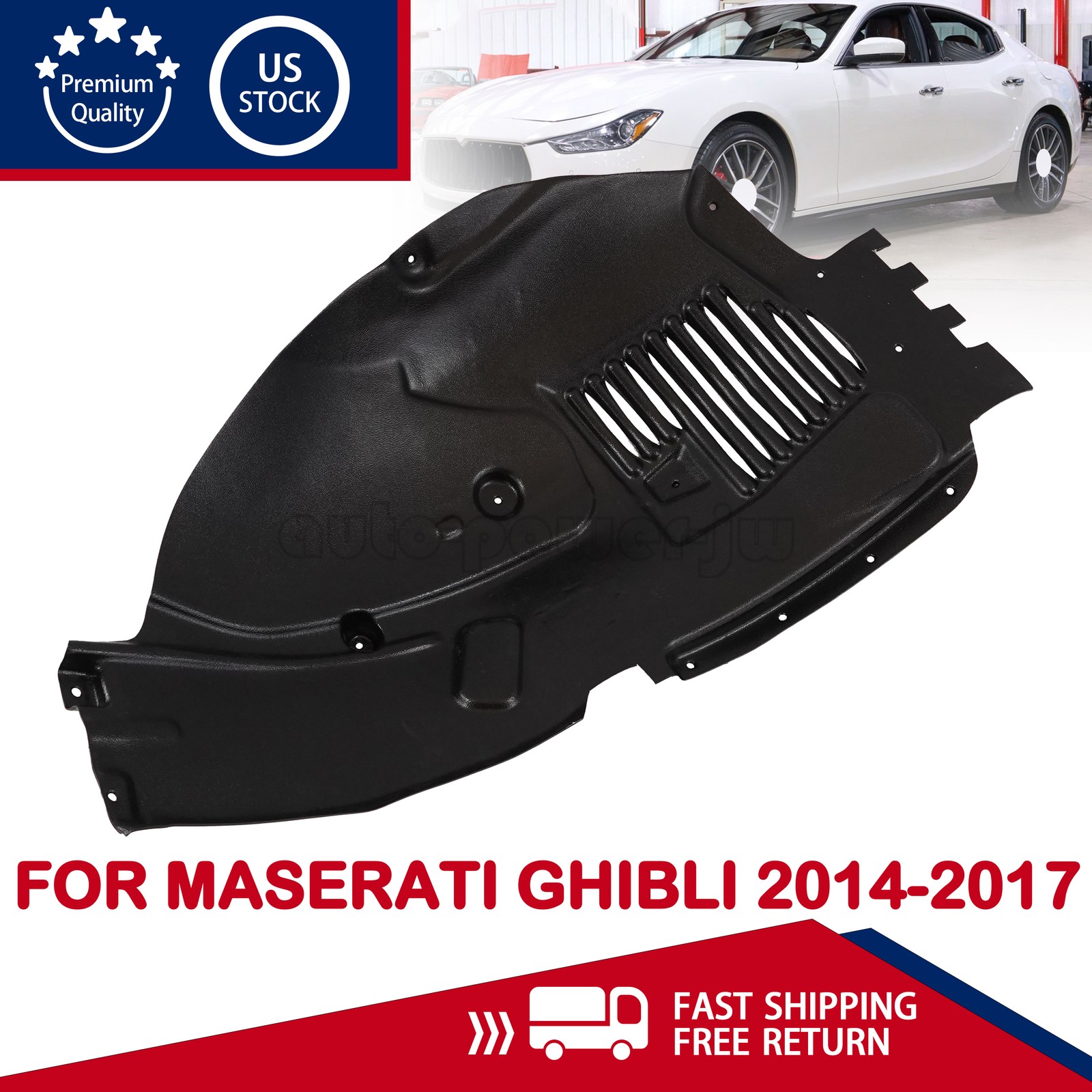 Maserati Ghibli 2014-2017 FRONT+LEFT Fender liner P/N 670030232