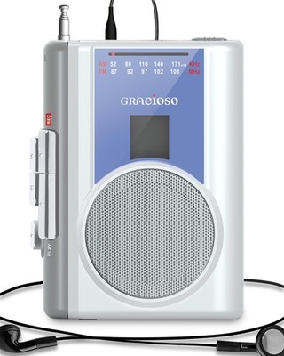 Protable Cassette Recorder Player: AM FM Compact Cassette Tape Player with Bi...
