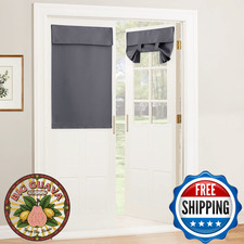 RYB HOME Blackout Door Curtain - Thermal Insulated French Patio Front Door 30x40