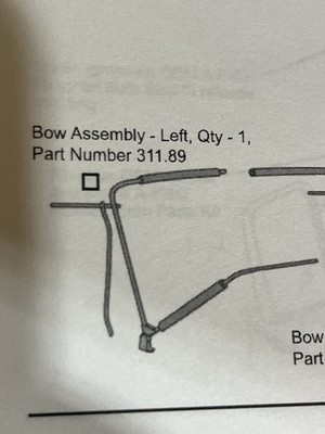 Bestop Wrangler TJ Supertop Classic Soft Top Frame Bow Assembly Left 311.89
