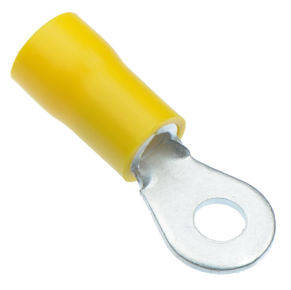 25 x Yellow 4.3mm Insulated Crimp Ring Terminal Connector
