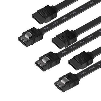 SATA Cable III, 3 Pack SATA Cable III 6Gbps Straight HDD SDD Data Cable with Loc