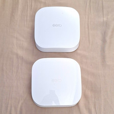 Lot Of 2 Eero Pro 6 Ax4200 Triband Mesh WiFi Routers KO 10001 UNITS ONLY NO CORD