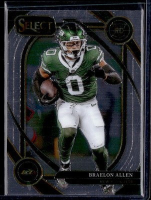 BRAELON ALLEN 2024 PANINI SELECT CLUB LEVEL RC NEW YORK JETS #259