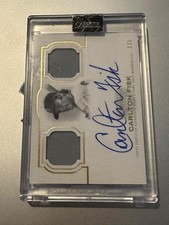 2020 Carlton Fisk Topps Dynasty Gold Dual Jersey Auto 1/1