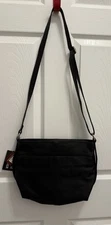 Great American Leather Works Black Leather Crossbody Shoulder Bag Purse New Tags