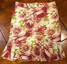 Junior's Speechless Floral Print A-Line Skirt Size 13 Lightweight Coral Color