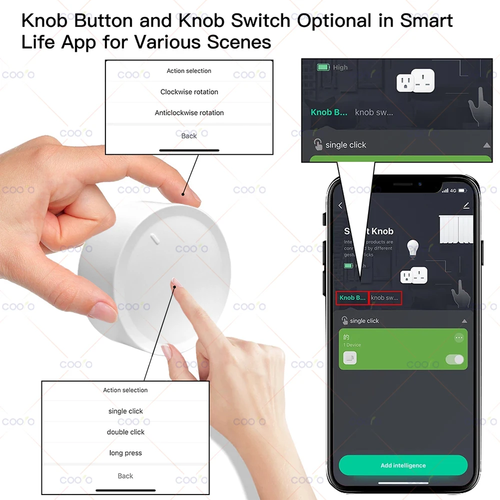 Tuya ZigBee Smart Knob Switch DIY Drahtloser drehbarer Dimmerschalter - Photo 10/16
