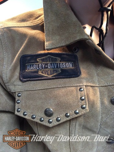 HARLEY DAVIDSON WOMEN'S 1W XL TAN GAUGES SUEDE LEATHER JACKET NEW SHIPS FREE USA - Picture 3 of 11