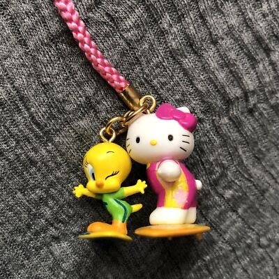 日*0様 Hello Kitty & Tweety マスコット サーフ Rare Hello Kitty x Tweety Collaboration Strap Surfing Sanrio 2002