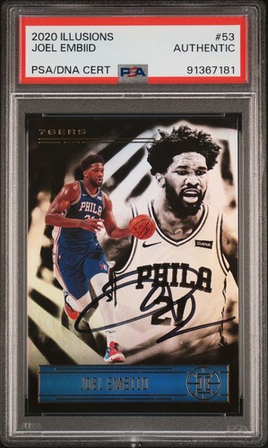 2020 Illusions Basketball Joel Embiid On-Card Autograph PSA/DNA Authentic
