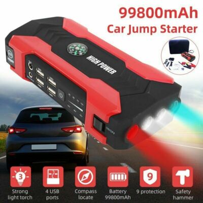 99800mAh Portable Car Jump Starter Booster Jumper Box Power Bank Battery Charger
