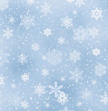 Cotton Snowflakes Lanscape Medley Cotton Fabric Print by the Yard D401.74