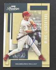 MIKE LIEBERTHAL SIGNED 2004 Playoff Prestige #145 Phillies Auto CARD ~ AUTHENTIC