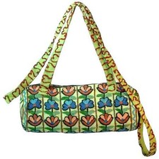 Boho Hippie Round Medium Floral Dufle Bag Purse