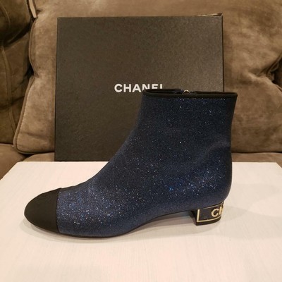 sapato anabela azul marinho