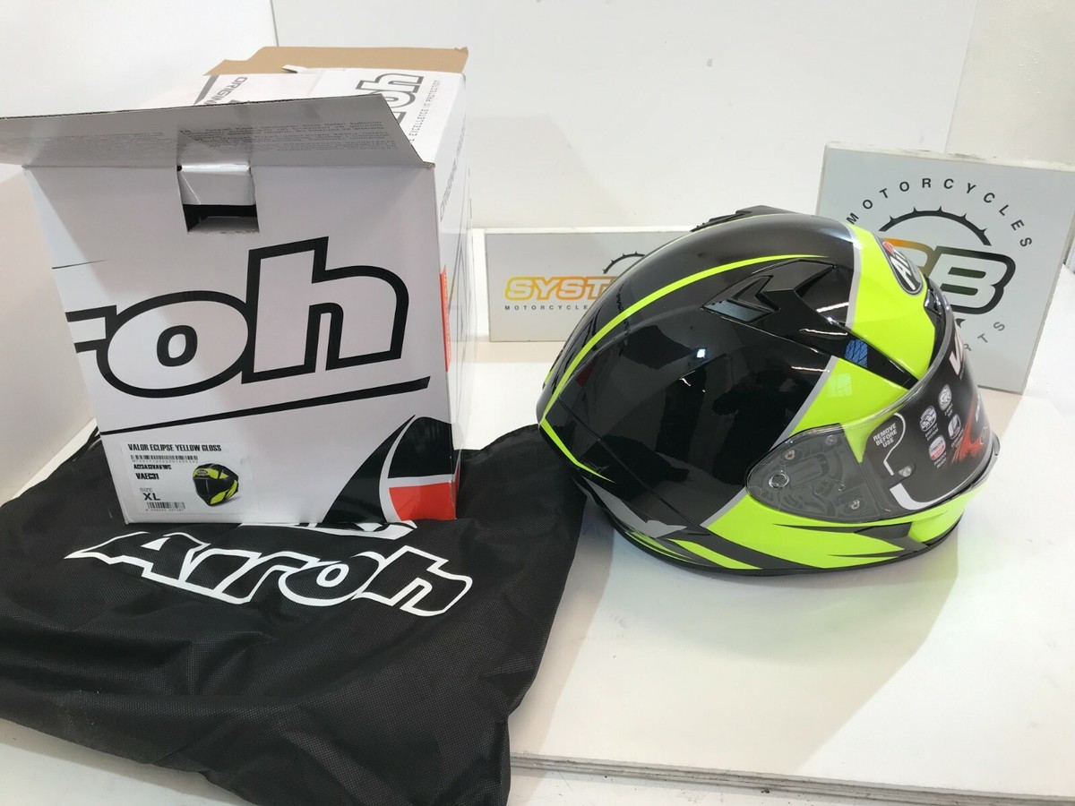 CASCO INTEGRALE AIROH VALOR ECLIPSE YELLOW GLOSS TAGLIA XL 61-62