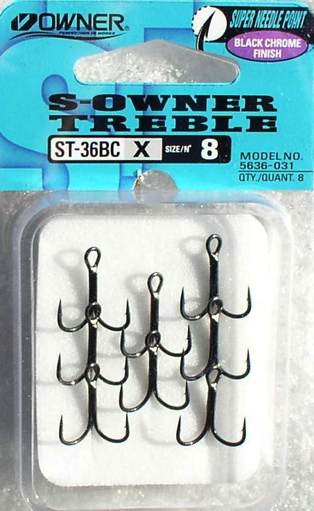Owner Treble ST-36BC-X, Qualitäts-Drillinge, Gr. 3/0 bis Größe 16, Treble Hooks - Bild 1 von 1