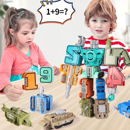 .Digital-Magic Number Transformer Robot Toy Assembling Action Puzzle-Model I6Z6 - Picture 4 of 31